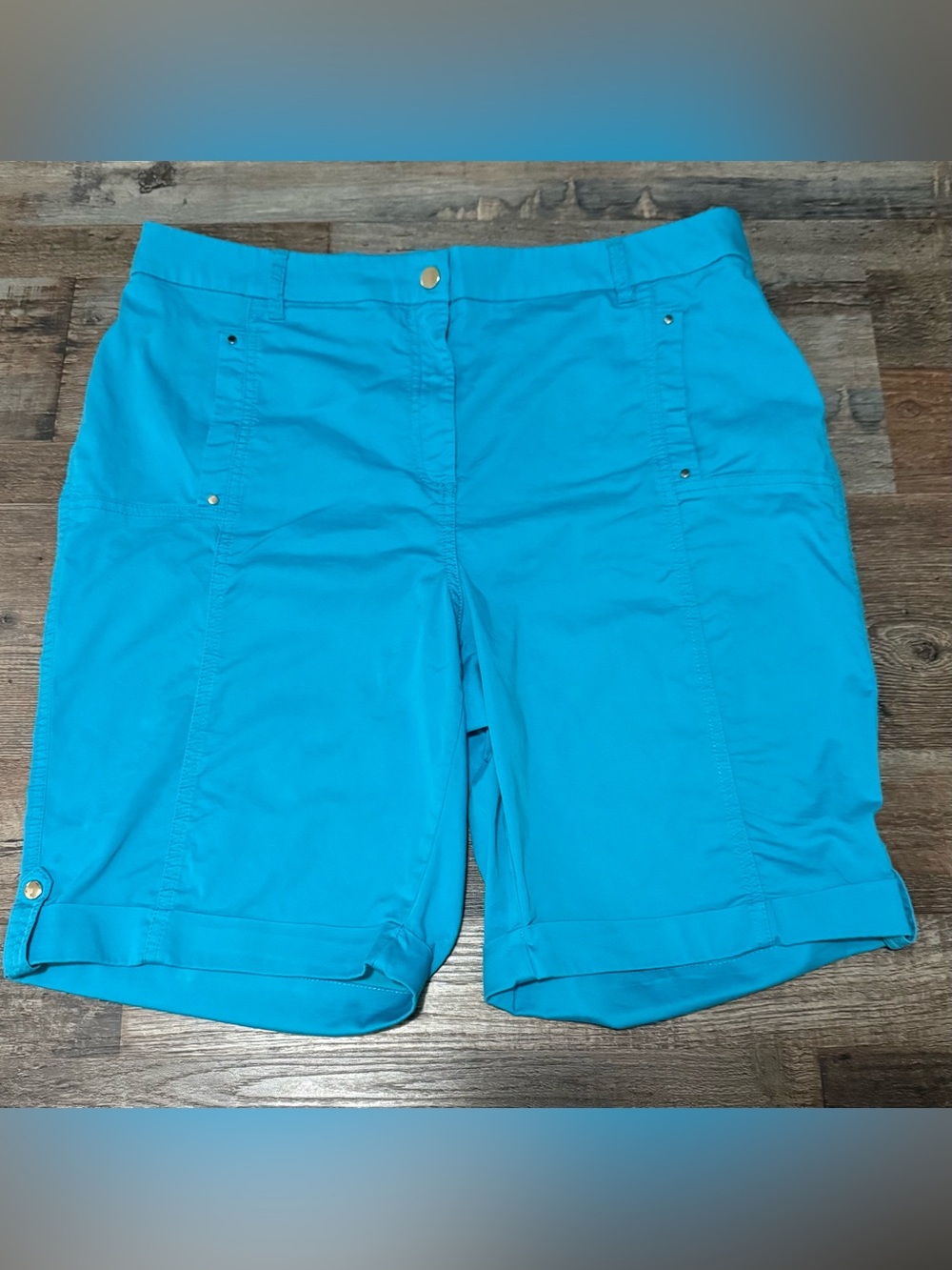 Chico's Turquoise Bermuda Shorts Size 2.5 US 14